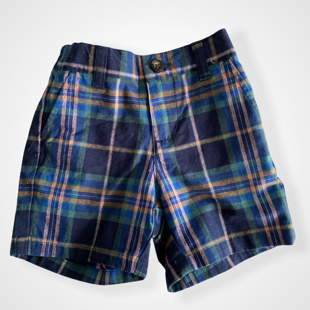 💛 3/$30 add to bundle to save! NWOT Janie and jack 6-12m plaid boys shorts
